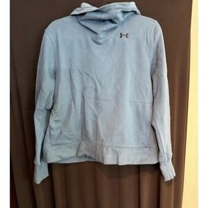 Women's Blue Under Armour Cowl Next Hooded Sweatshirt Size L
